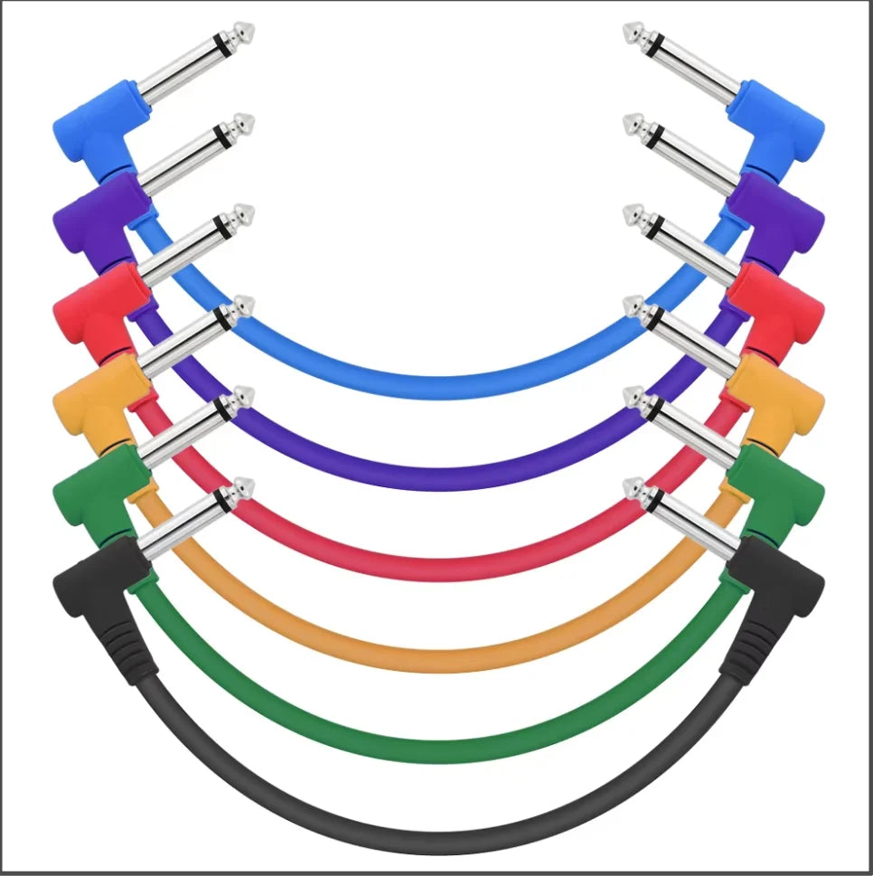 Right-Angle Pedal Patch Cables — 6 Pack