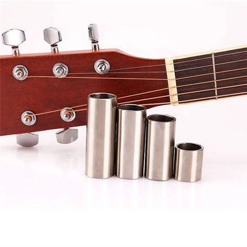 1/3/5pcs Stainless Steel Metal Guitar Slide Slider Finger Knuck String Slides Tone For Guitar String Instruments Accessories