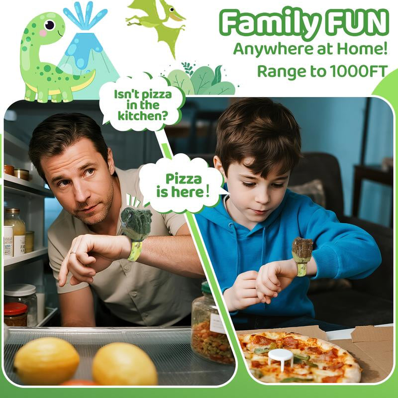 Vvinca Walkie Talkies for Kids - 2 Pack Toys for Boys Girls Age 3-5 5-7 8-12 T-Rex Adjustable Strap Long Range Clear Sound Walkie Talkie Outdoor Camping Christmas Birthday Gifts for Toddlers