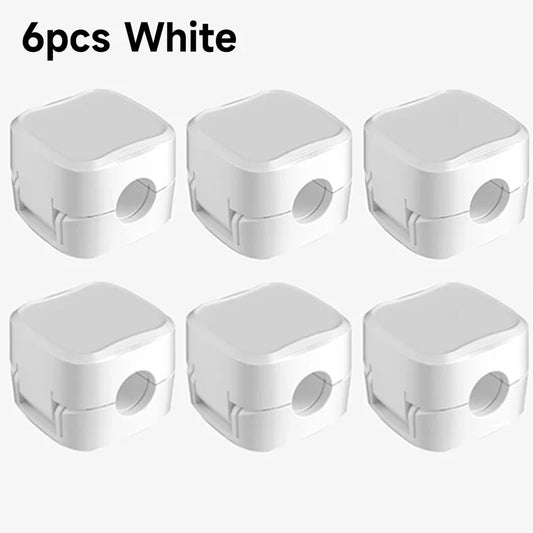 6PCS Magnetic Wire Organizer Desktop Cable Clip Protector Cord Magnet Cable Winder Row Plug Mouse USB Charging Line Holder Hook.