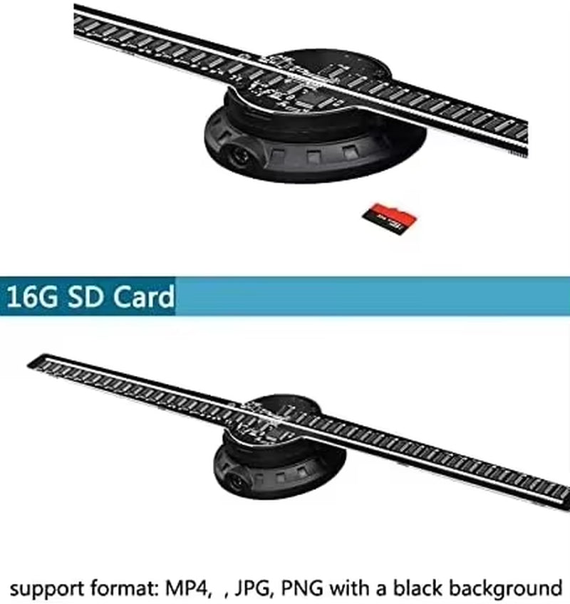 42CM 3D Hologram Fan 3D Holographic Projector Advertising Display Light HD Holographic Projector for Stores Bars Party Xmas.