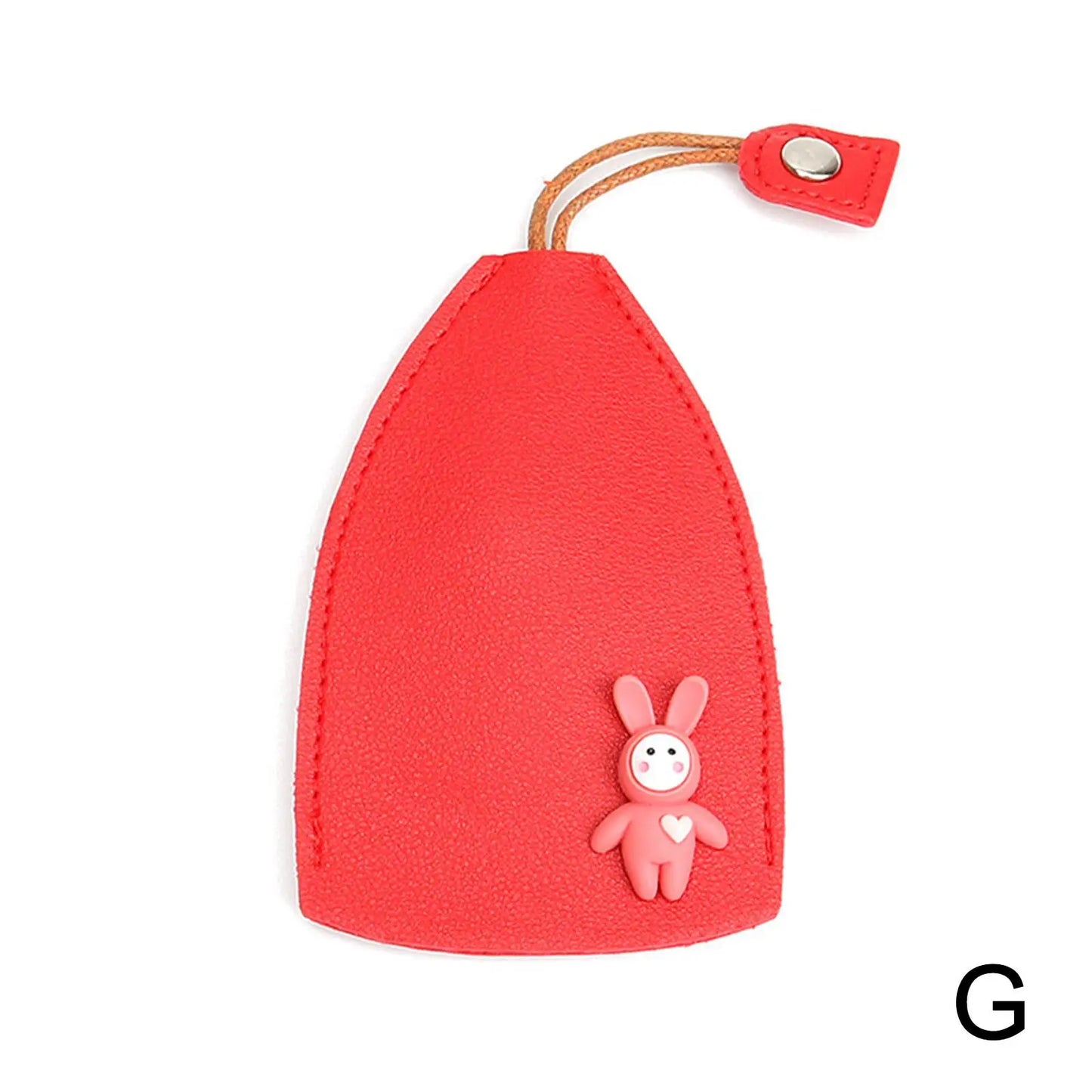 Cute Pull Out Key Case Cartoon Animals Rabbit Cat PU Leather Key Wallets Housekeepers Car Key Holder Case Leather Bag for Keys.