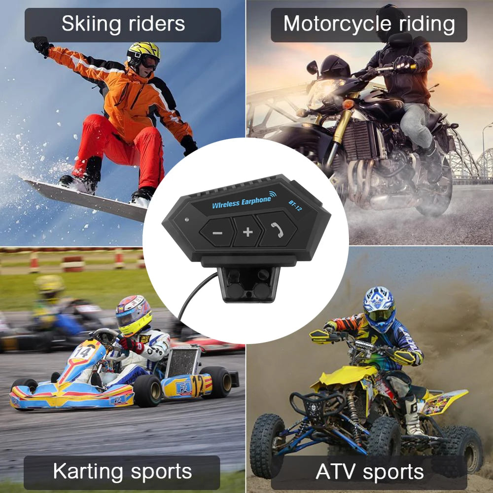 Motorcycle Earphones Helmet Headset Bluetooth 5.0 Headphones Wireless Motor Headset Bike Earphone Handsfree Stereo Earbud.