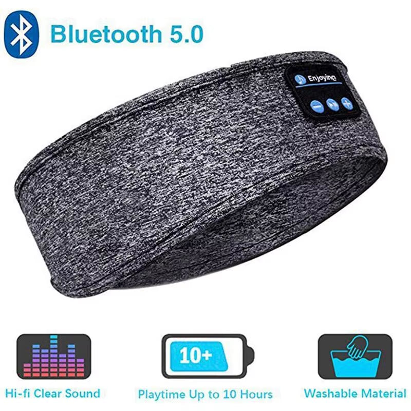 Fone Bluetooth Earphones Sports Sleeping Headband Elastic Wireless Headphones Music Eye Mask Wireless Bluetooth Headset Headband.