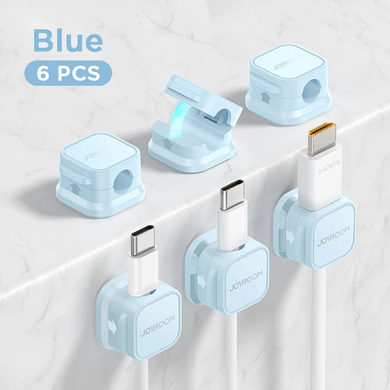 Magnetic Cable Clips Cable Smooth Adjustable Cord Holder under Desk Cable Management Wire Keeper Cable Organizer Holder.