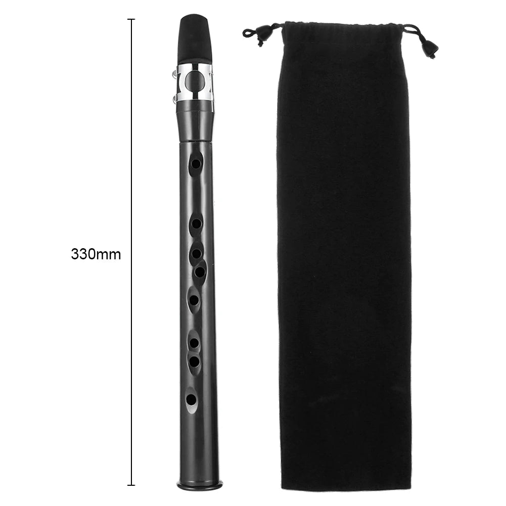 Mini Pocket Bb Saxophone Alto Mouthpiece ABS Sax with 5 Reeds Black Saxophone Set Woodwind Musical Instruments Accessories.