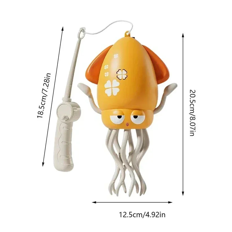 Electric Dancing Squid Toy Crawling Dancing Automatic Obstacle Avoidance Octopus Sensor Toy with LED Lights & Music