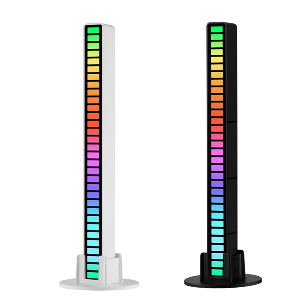 32Led RGB Music Rhythm Light Bar Rechargeable APP Control Rgb Sound Activated Night Light Music Rhythm Light Car Gaming.