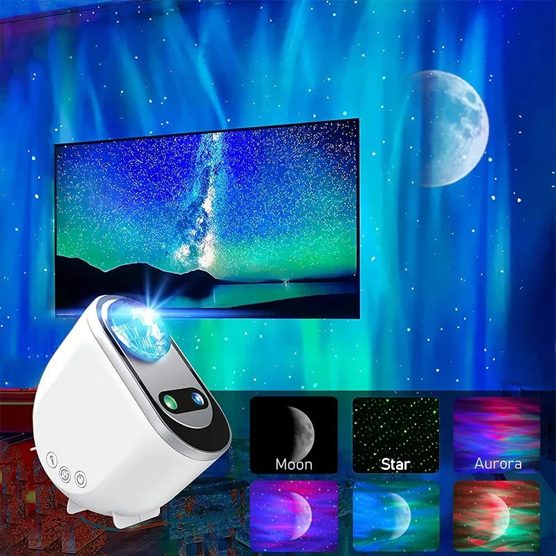 Aurora Borealis Starlight Projectors LED Galaxy Star Atmosphere Galaxy Night Light Home Bedroom Sky Moon Lamp Room Decor Gift.