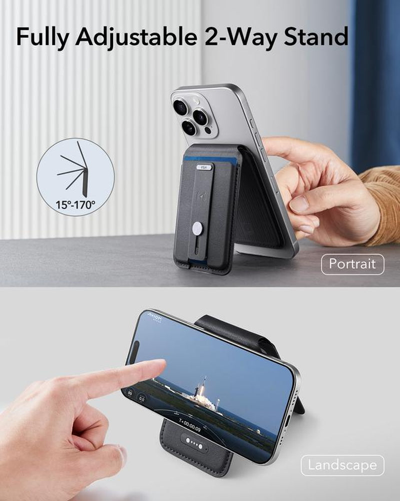 ESR Geo for Magsafe Wallet with Full Find My Functionality,3/5 Card-Holder, RFID Blocking, Magnetic Wallet for Iphone 17/16/15/14/13/12 Series,With Adjustable Stand