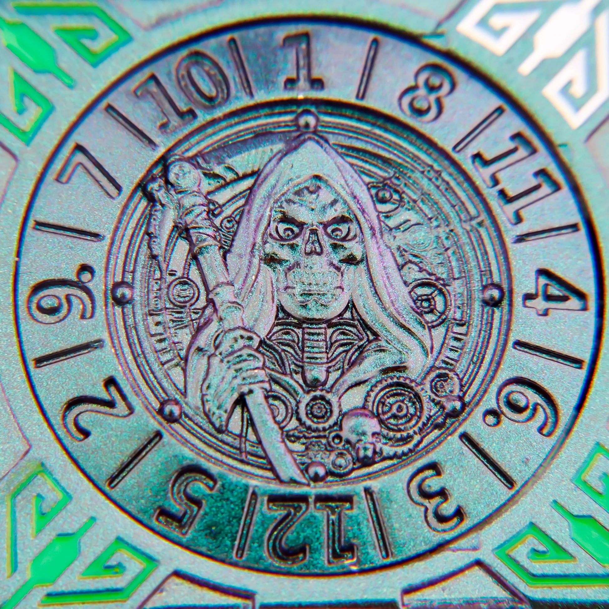 Six-Sided Gyro Dice，Dnd Metal Dice,Six Metal Dice ，Fantasy Gyro Dice，Dragon Polyhedral Dice.