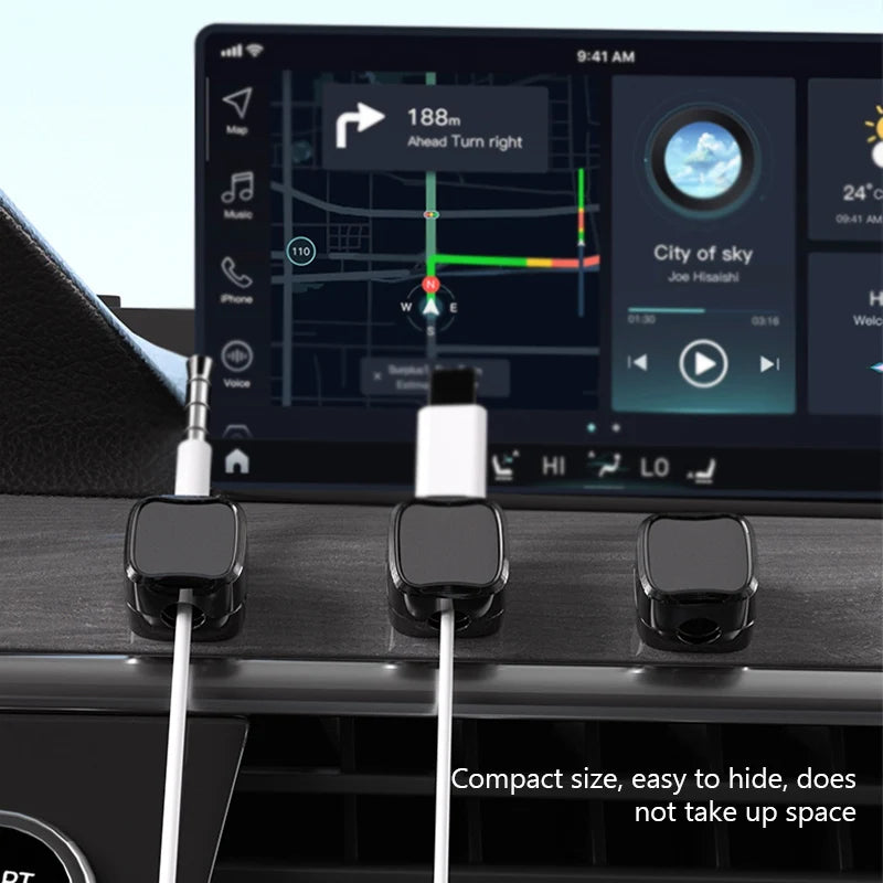 6PCS Magnetic Wire Organizer Desktop Cable Clip Protector Cord Magnet Cable Winder Row Plug Mouse USB Charging Line Holder Hook.