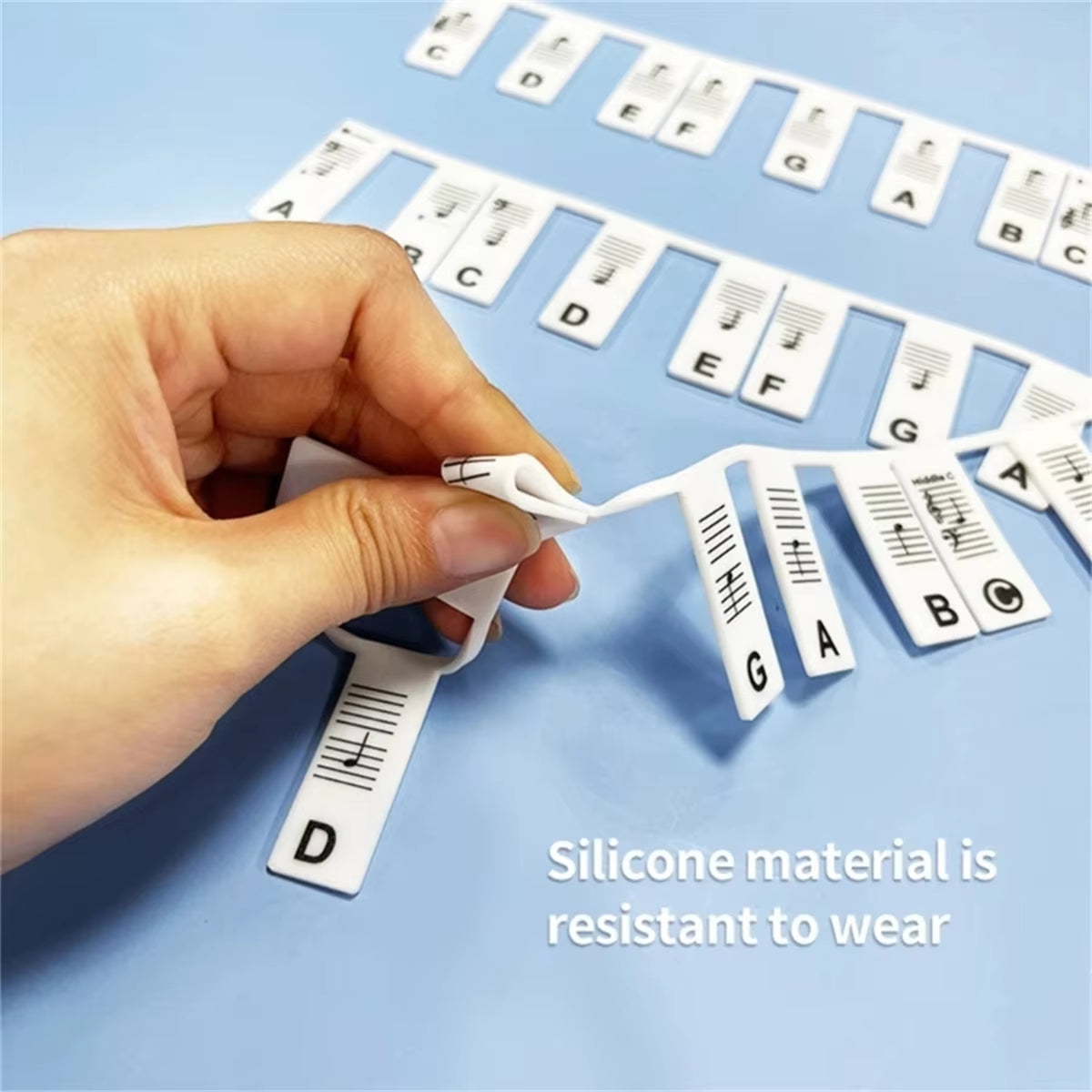 Piano Keyboard Stickers for 88/61 Key,Removable Piano Keyboard Note Labels for Learning Piano Notes Guide for Beginner.