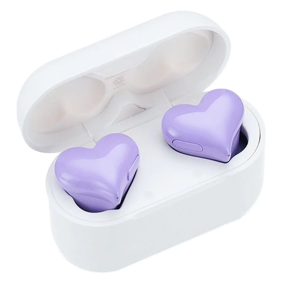 New Wireless Bluetooth Headphones Heart Shaped Earphones Woman Earphone High Quality Heart Earbuds Girl Gift.