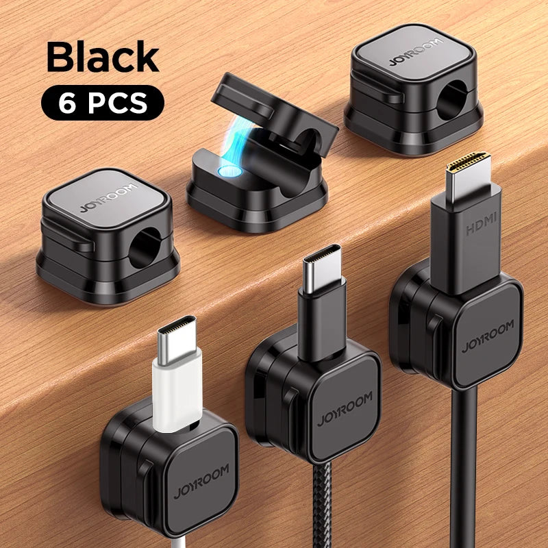 Magnetic Cable Clips Cable Smooth Adjustable Cord Holder under Desk Cable Management Wire Keeper Cable Organizer Holder.